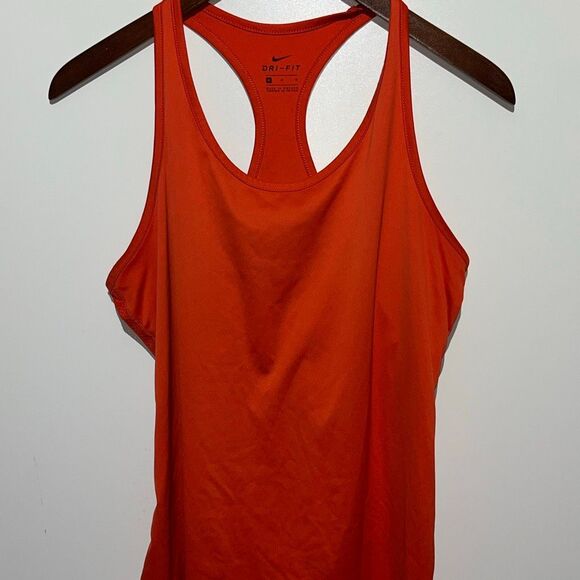 Nike Women's Dri-Fit Athletic Sleeveless Racerback Tank Top Orange Size Medium - Picture 1 of 6